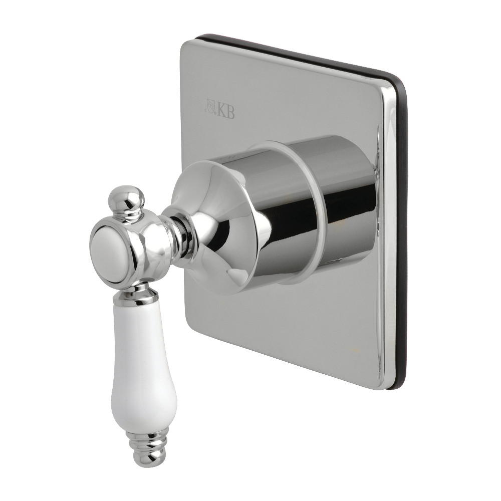 KS3041BPL Traditional Three-Way Diverter Valve with Single Handle & Square Plate, Polished Chrome