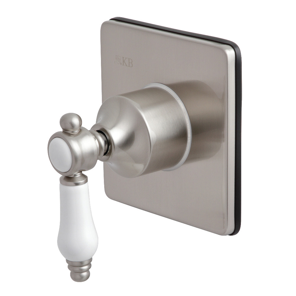 KS3048BPL Traditional Three-Way Diverter Valve with Single Handle & Square Plate, Brushed Nickel