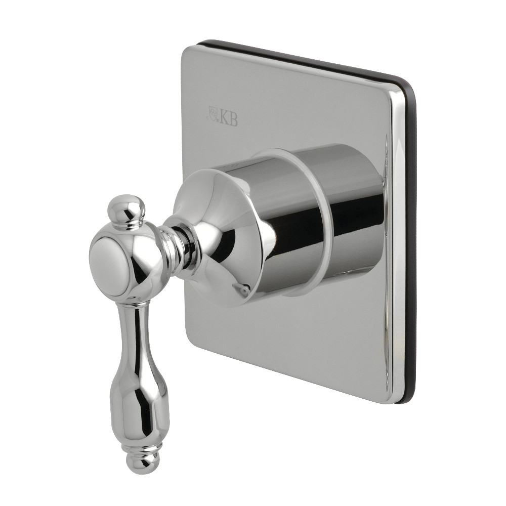 KS3041TAL Traditional Three-Way Diverter Valve with Single Handle & Square Plate, Polished Chrome