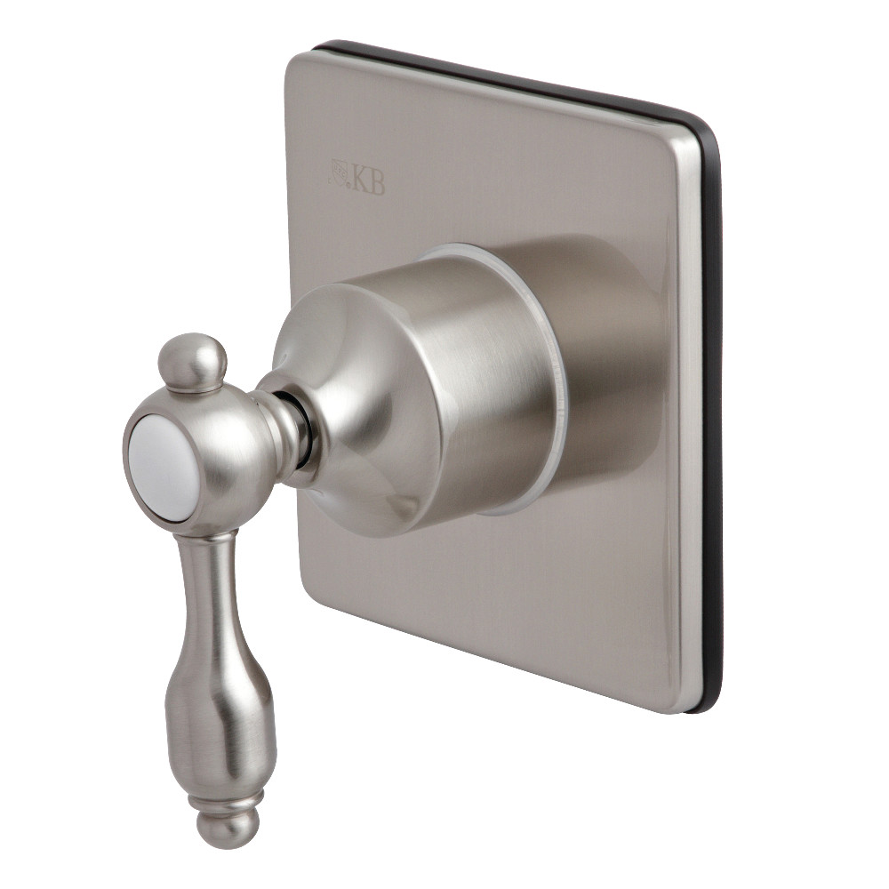 KS3048TAL Traditional Three-Way Diverter Valve with Single Handle & Square Plate, Brushed Nickel
