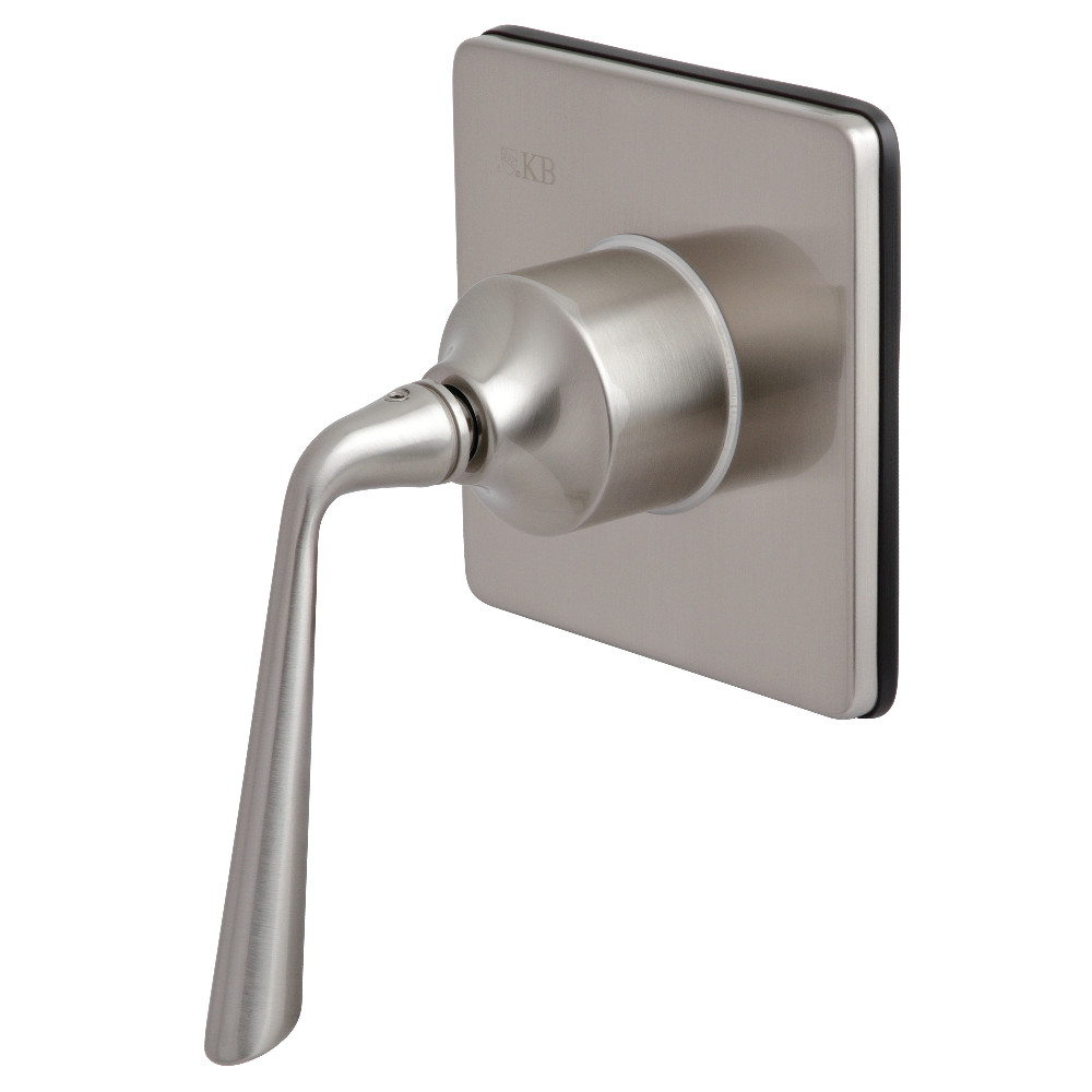 KS3048ZL Traditional Three-Way Diverter Valve with Single Handle & Square Plate, Brushed Nickel