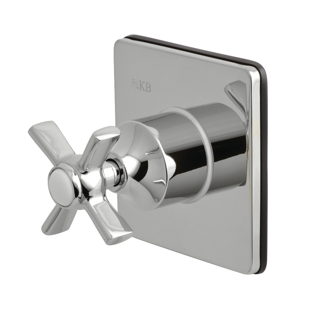 KS3041ZX Traditional Three-Way Diverter Valve with Single Handle & Square Plate, Polished Chrome