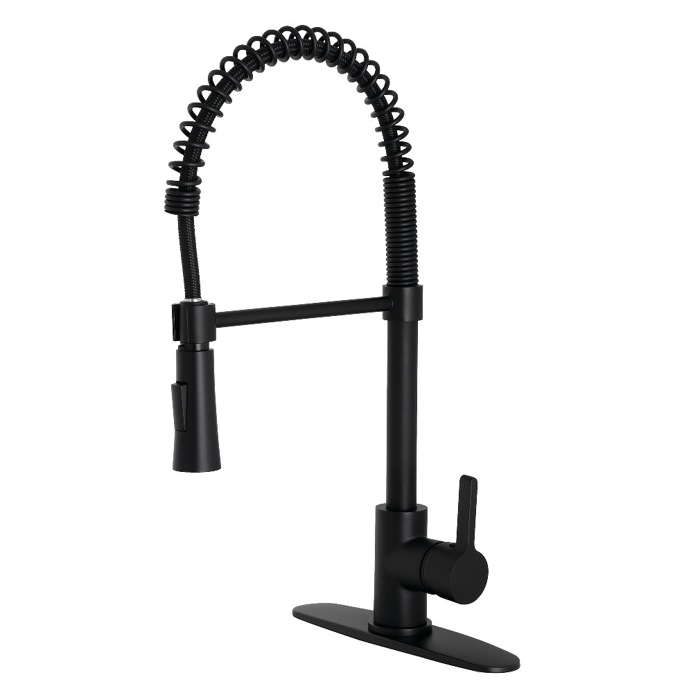 Picture of Gourmetier LS8670CTL Continental Single-Handle Pre-Rinse Kitchen Faucet&#44; Matte Black