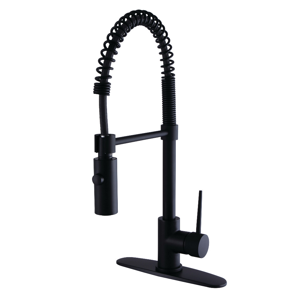 Picture of Gourmetier LS8770NYL New York Single-Handle Pre-Rinse Kitchen Faucet&#44; Matte Black