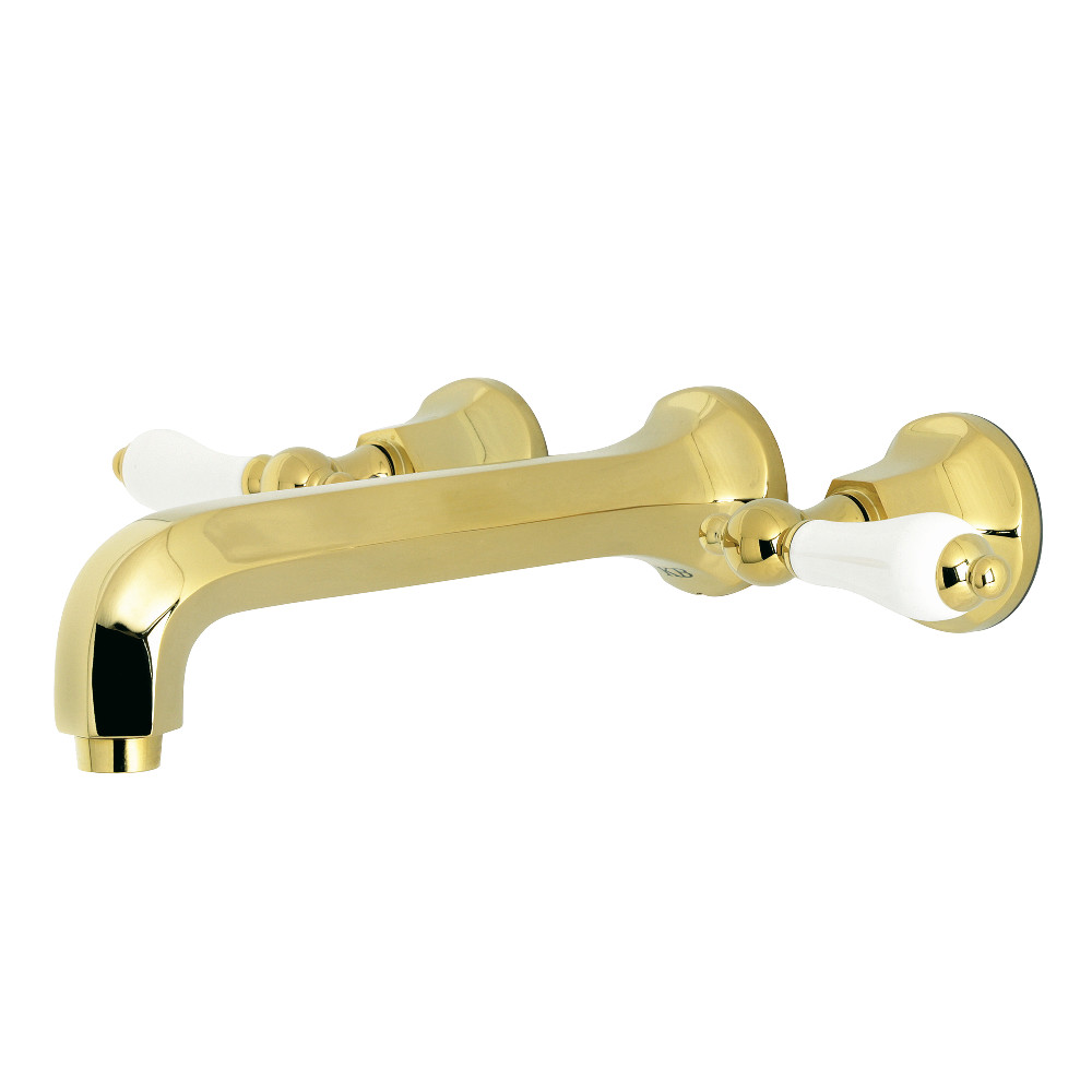 Metropolitan 2-Handle Wall Mount Tub Faucet, Polished Brass