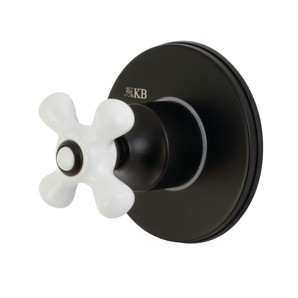 KS3030PX Single-Handle Three-Way Diverter Valve with Trim Kit, Matte Black