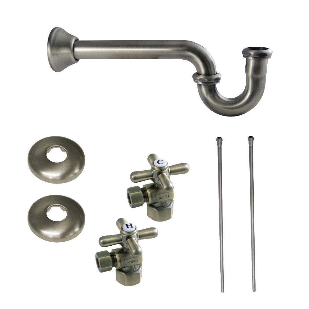KPK103P Trimscape Plumbing Supply Kit Combo, Antique Brass