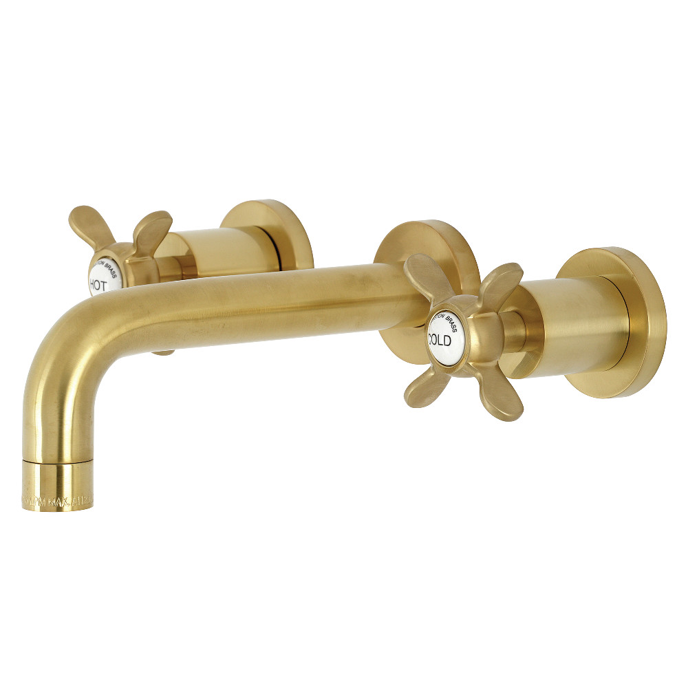 8 in. Essex 2-Handle Wall Mount Bathroom Faucet, Brushed Brass