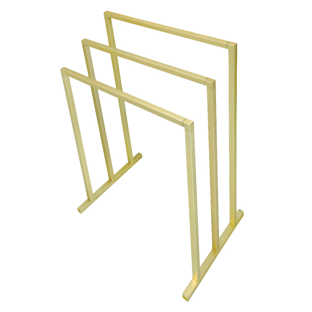 SCC8287 Pedestal 3-Tier Steel Construction Towel Rack, Brushed Brass
