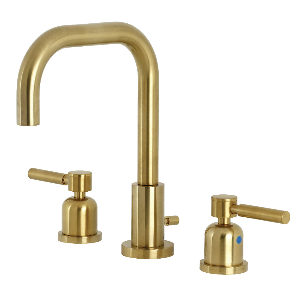 Picture of Kingston Brass FSC8933DL Concord Widespread Bathroom Faucet with Brass Pop-Up, Brushed Brass
