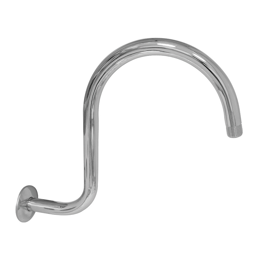 14 in. Restoration Shower Arm & Flange, Polished Chrome