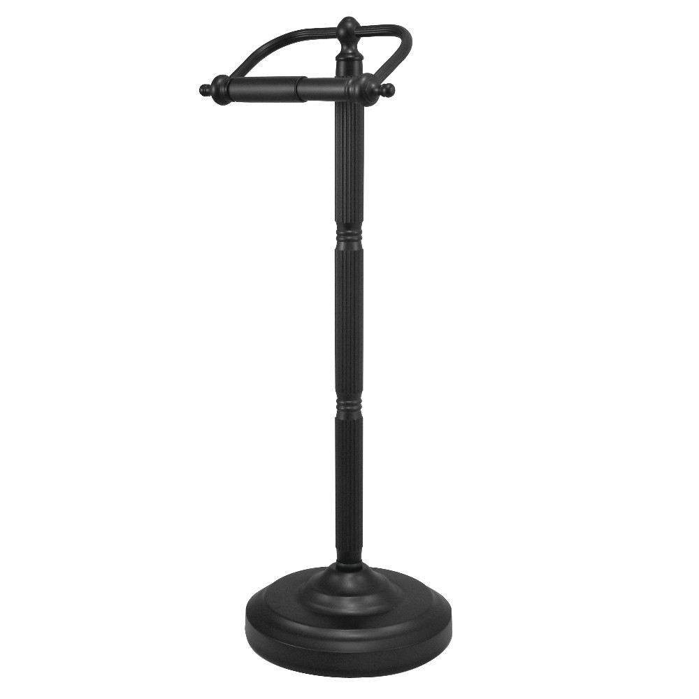 Georgian Freestanding Toilet Paper Holder, Matte Black