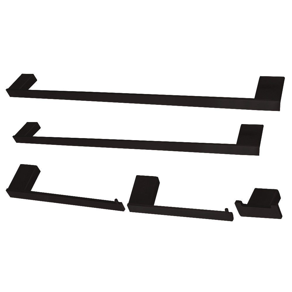 BAHK6312478MB Metzinger Bathroom Accessory Set, Matte Black - 5 Piece