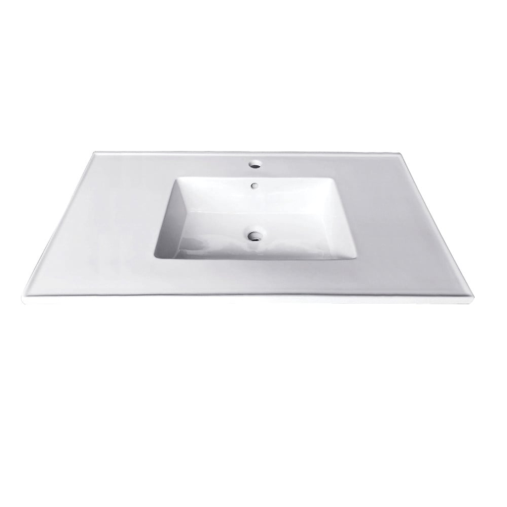Continental Ceramic Vanity Top - White - 31 x 22 in. - Durable & Elegant