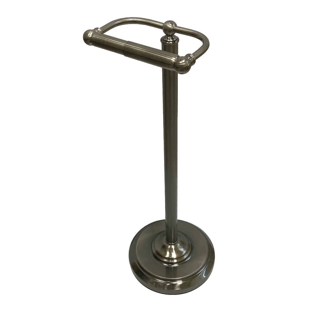 Vintage Freestanding Toilet Paper Holder, Black Stainless