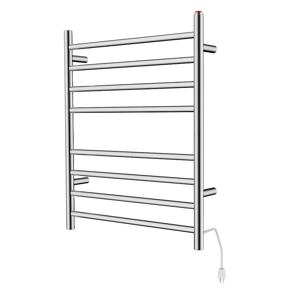 Templeton Electric Hardwired or Plug-In Towel Warmer, Brushed Nickel