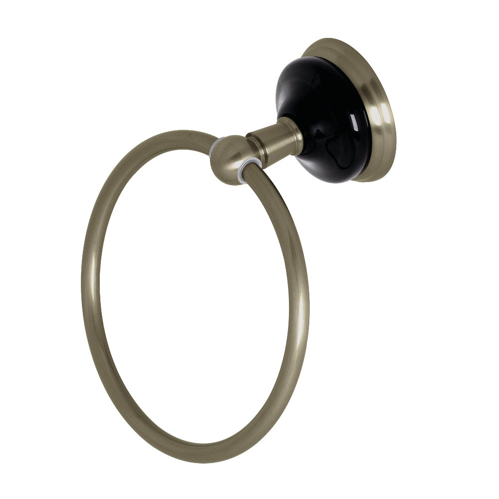 6 in. Water Onyx Towel Ring, Brushed Nickel