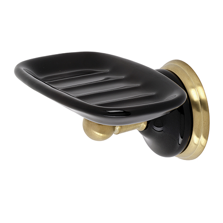 BA9115BB Water Onyx Soap Dish Holder, Brushed Brass