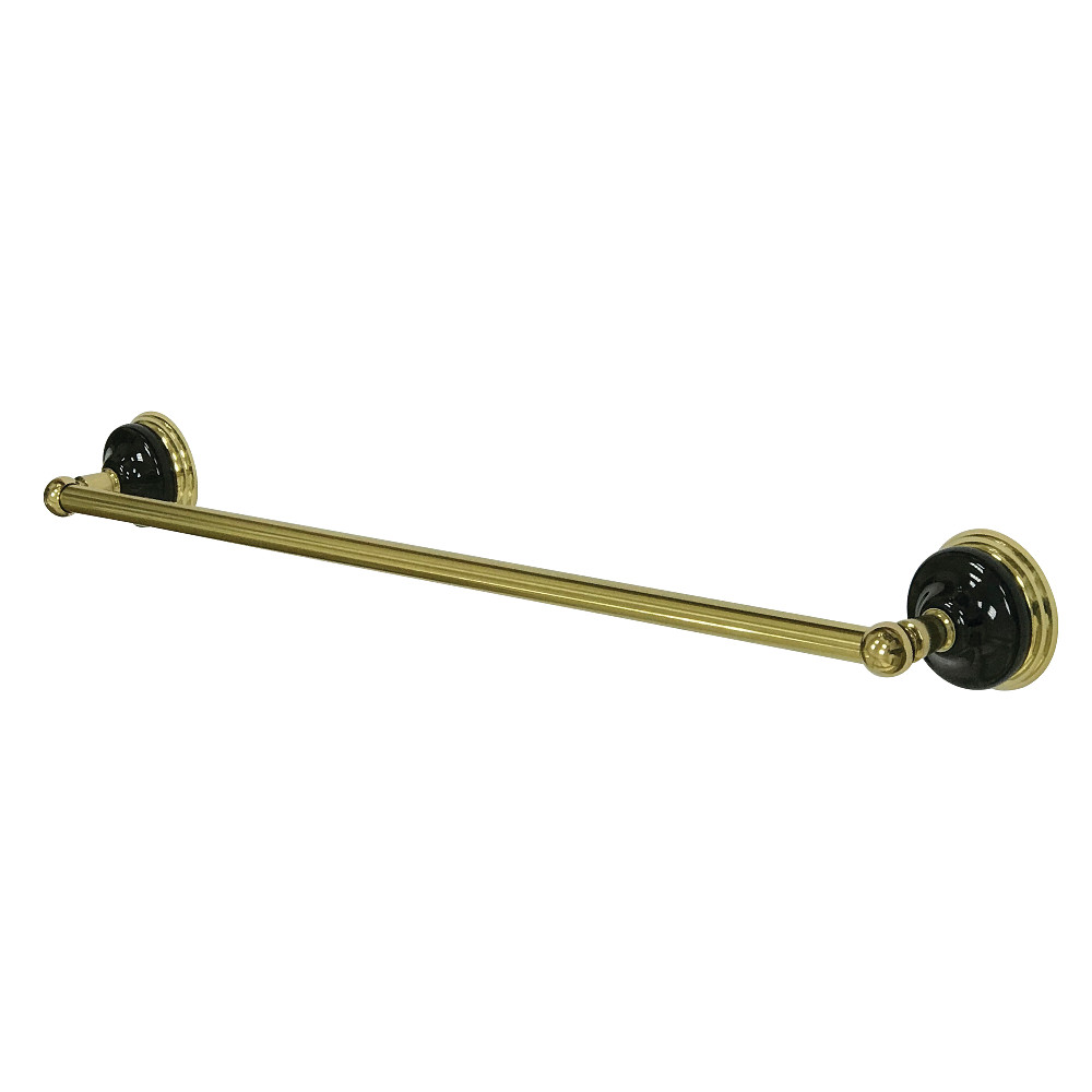 24 in. Water Onyx Towel Bar, Polished Brass