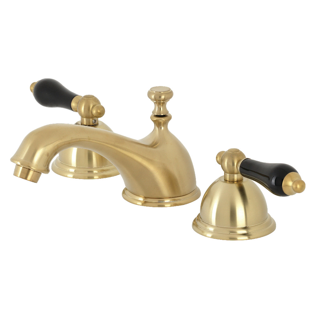 Picture of Kingston Brass KS3967PKL Duchess Widespread Bathroom Faucet with Brass Pop-Up, Brushed Brass