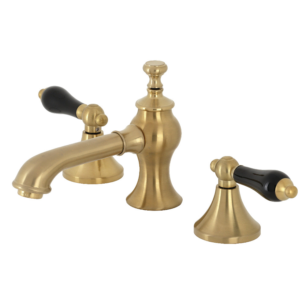Picture of Kingston Brass KC7067PKL Duchess Widespread Bathroom Faucet with Brass Pop-Up, Brushed Brass