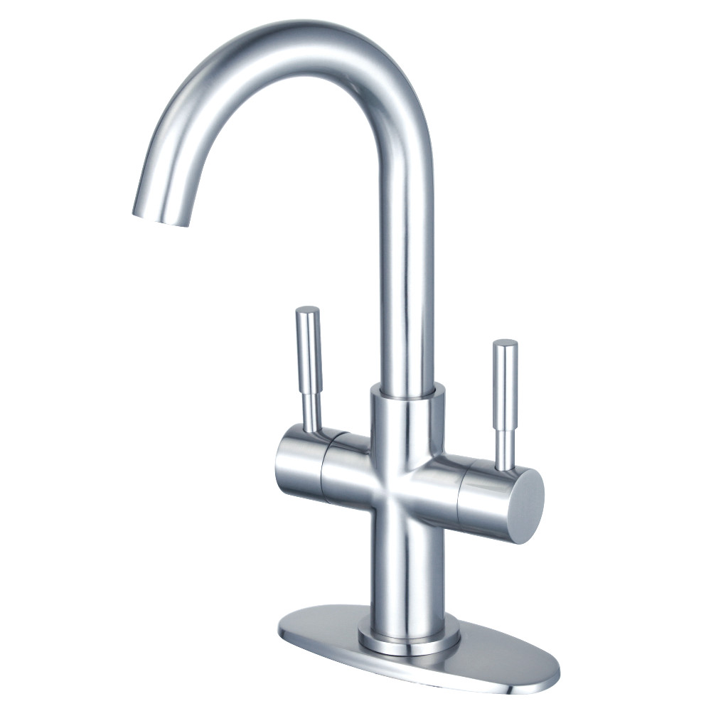 Fauceture Concord Two-Handle Bathroom Faucet with Push Pop-Up, Polished Chrome