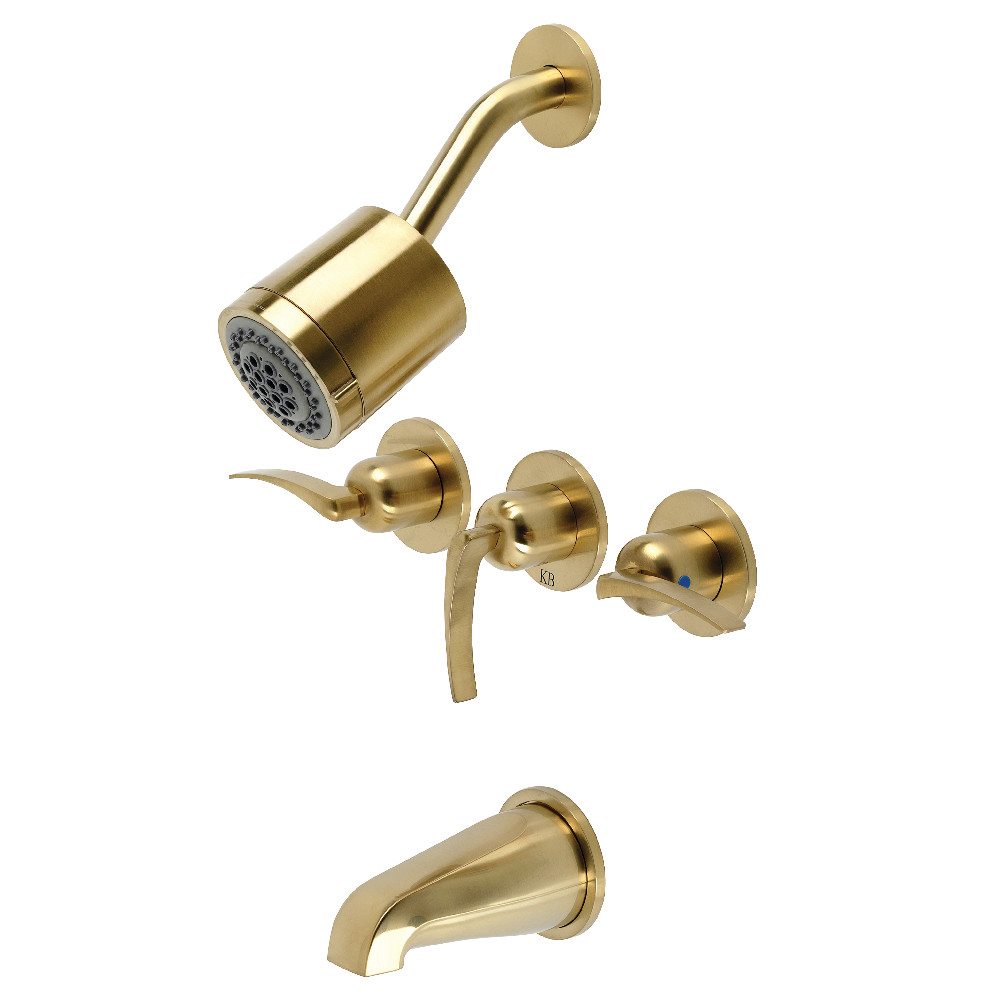 KBX8137EFL Centurion Three-Handle Tub & Shower Faucet, Brushed Brass