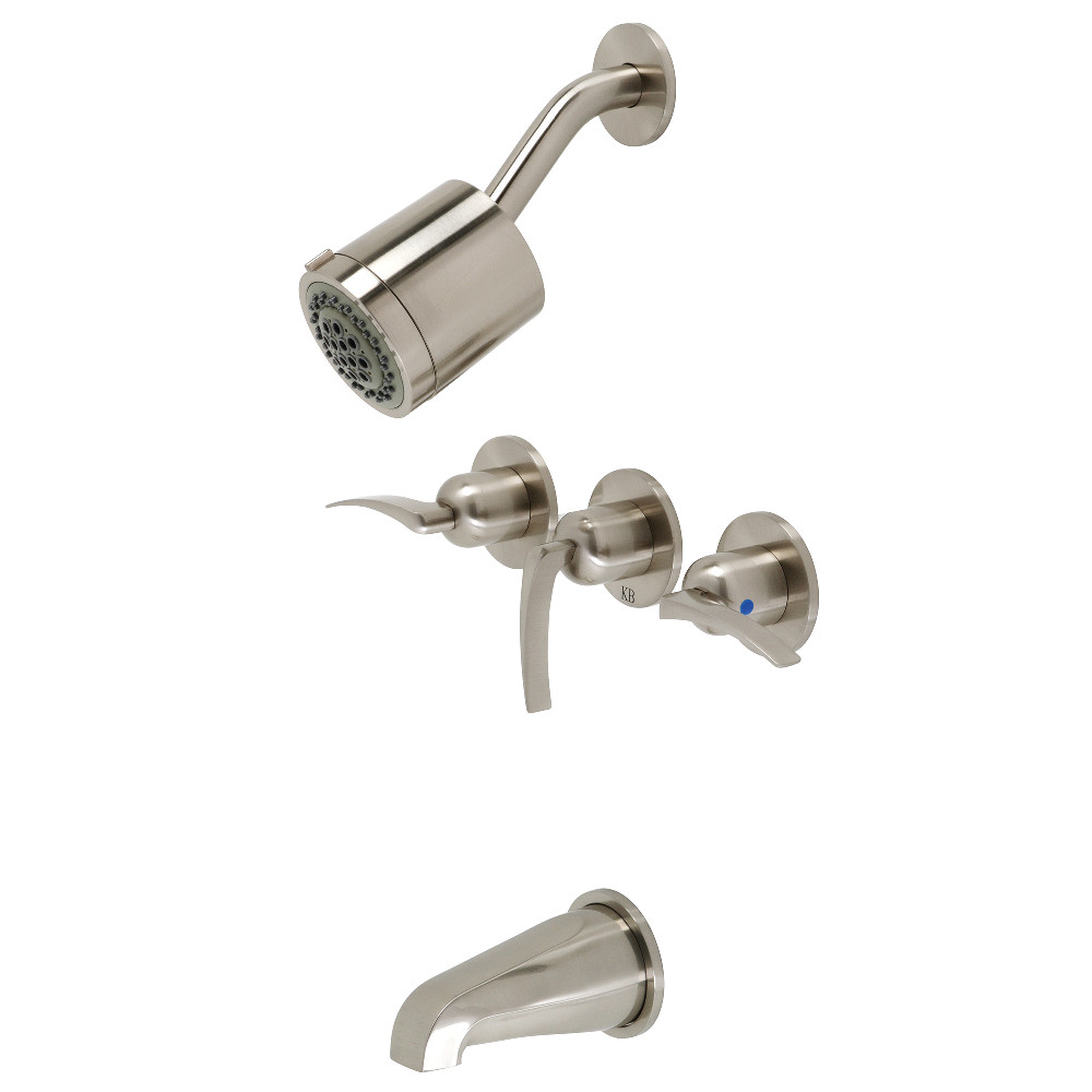 KBX8138EFL Centurion Three-Handle Tub & Shower Faucet, Brushed Nickel