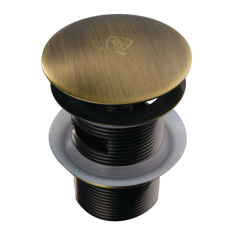 VTDESHOEAB Trimscape Toe-Touch Tub Drain with Overflow, Antique Brass