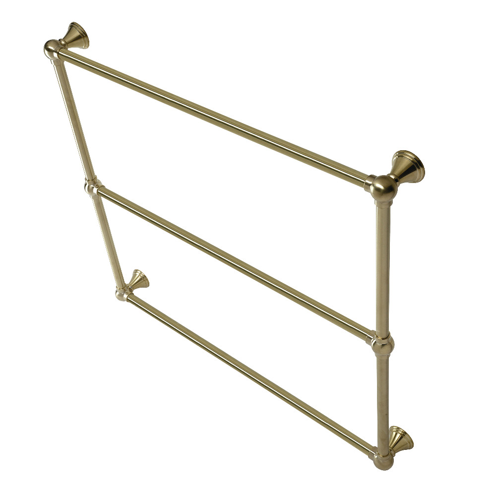 36 in. Maximilien Wall Mount Towel Rack, Brushed Brass