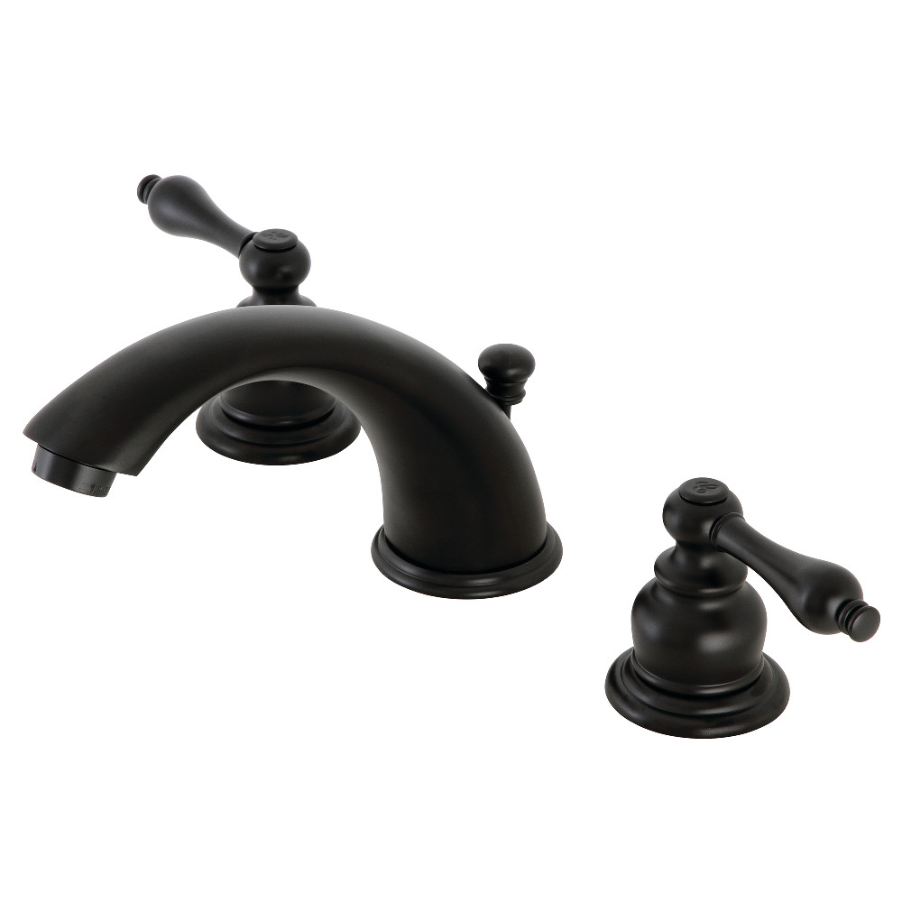 Victorian Widespread Bathroom Faucet, Matte Black