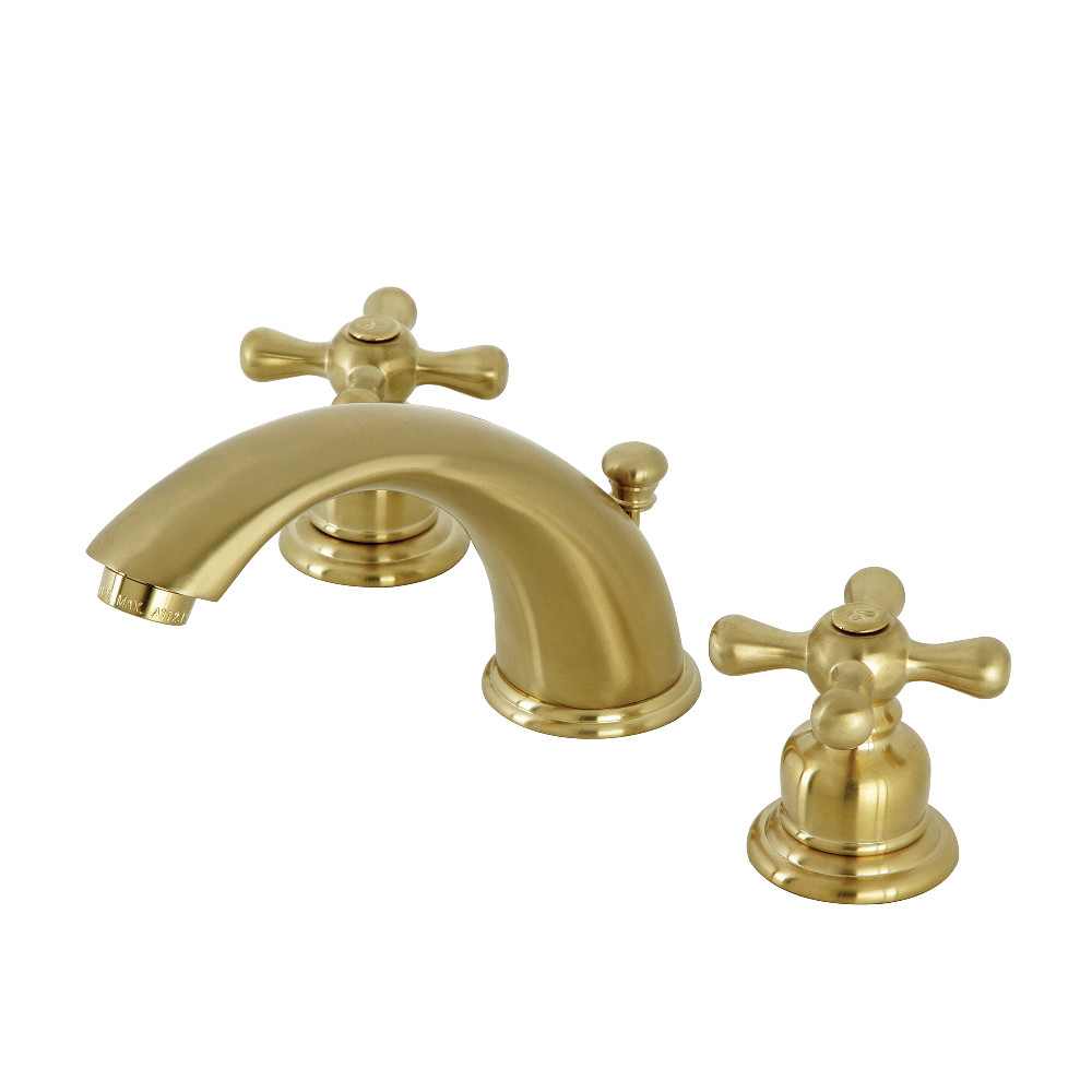Victorian Widespread Bathroom Faucet, Brushed Brass