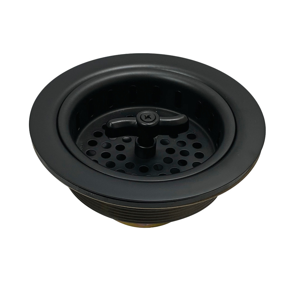 Picture of Kingston Brass K212MB Tacoma Spin & Seal Sink Basket Strainer, Matte Black
