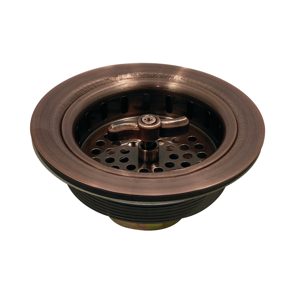 Picture of Kingston Brass K212AC Tacoma Spin & Seal Sink Basket Strainer, Antique Copper