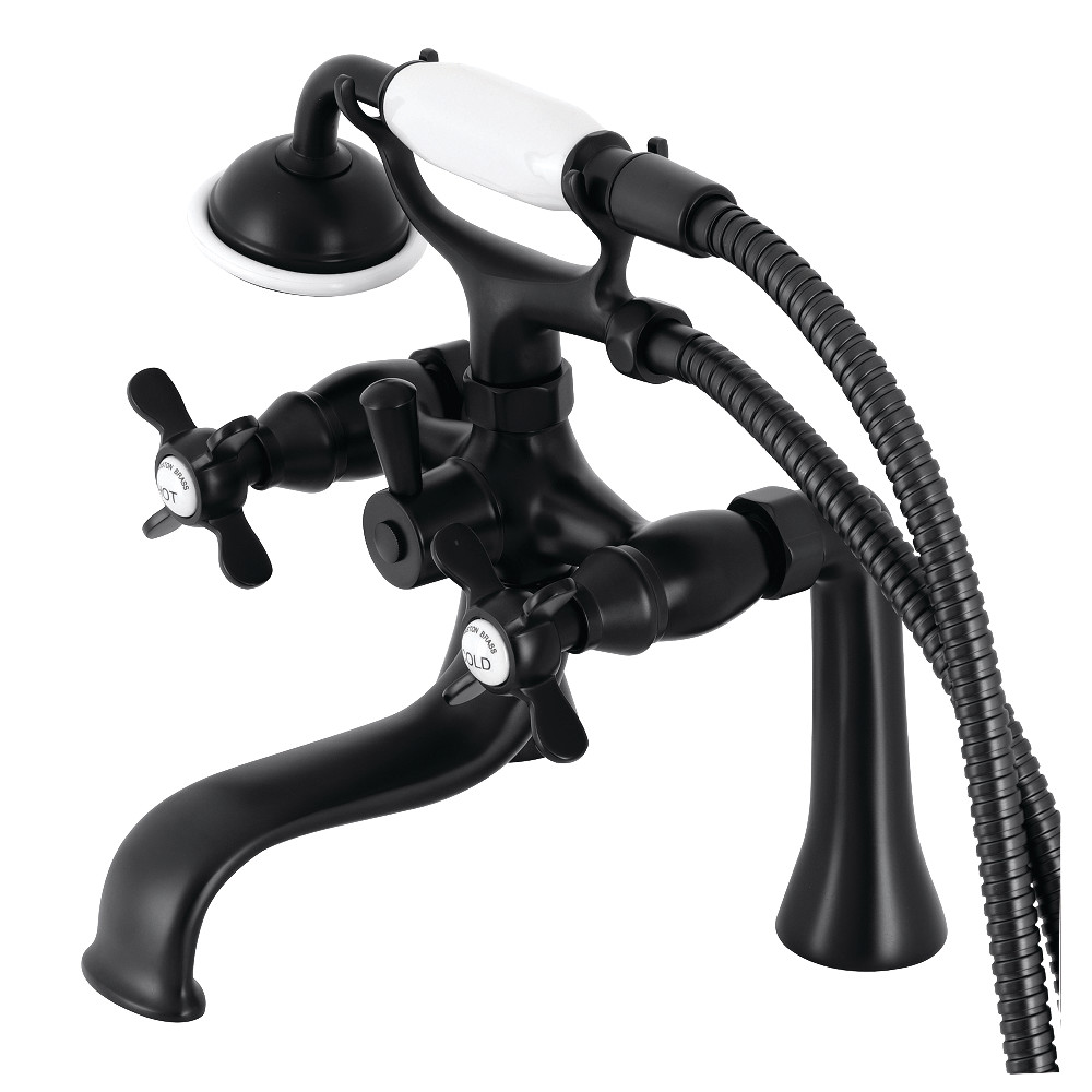 KS248MB Essex Deck Mount Clawfoot Tub Faucet with Hand Shower, Matte Black