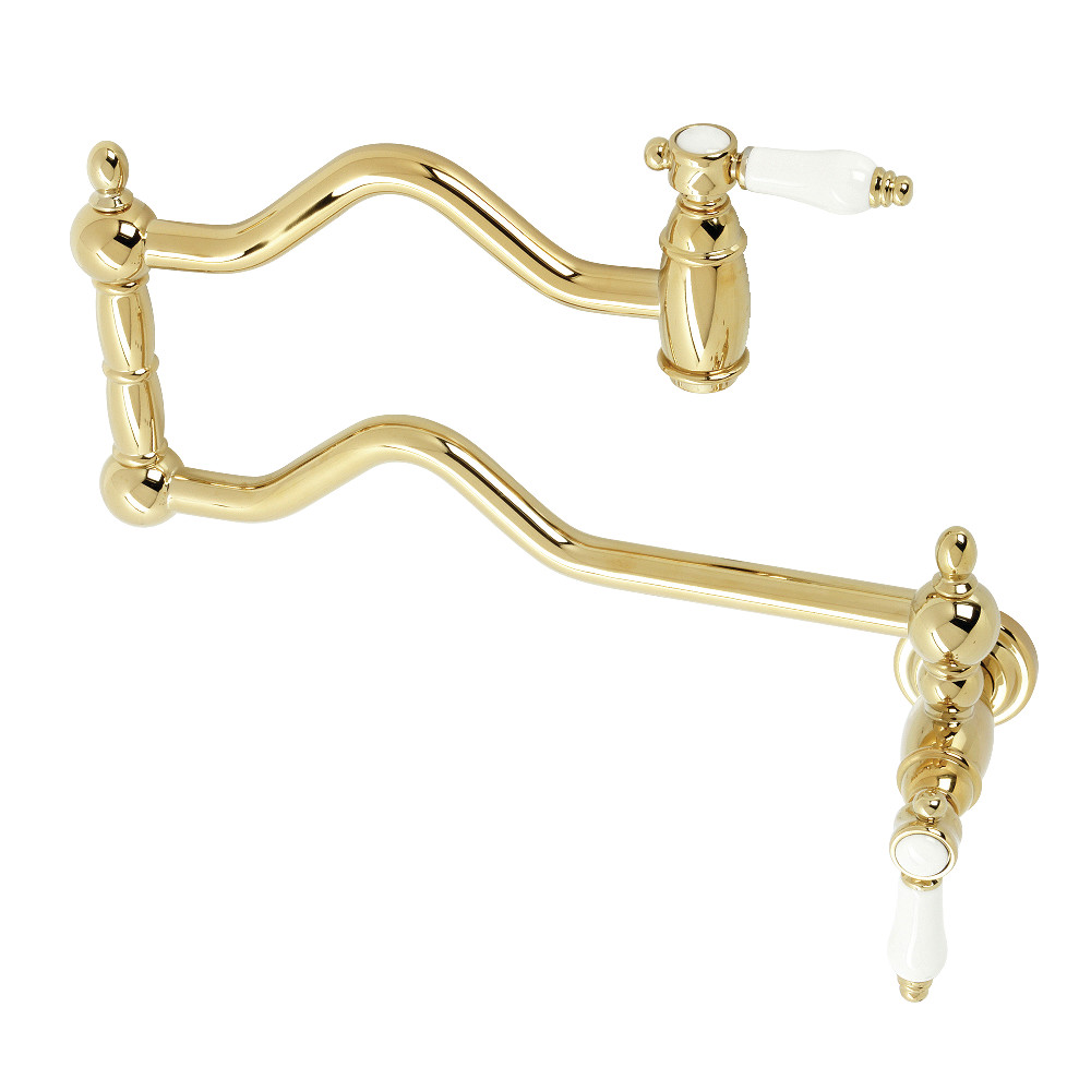 Picture of Kingston Brass KS2102BPL Bel Air Wall Mount Pot Filler, Polished Brass