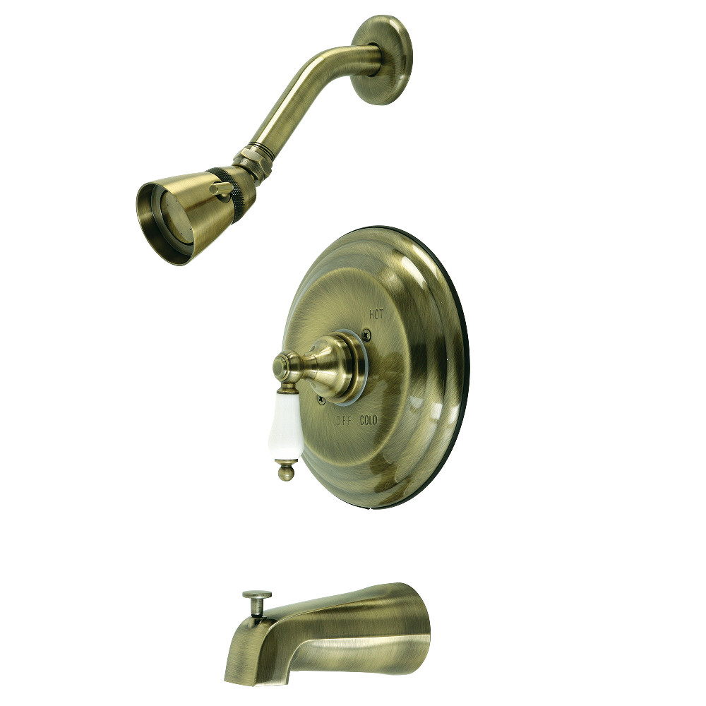 Restoration Tub & Shower Faucet, Antique Brass -  Kingston Brass, KI315203