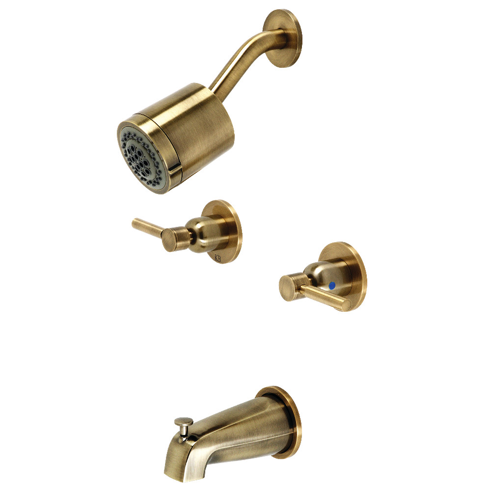 Concord Two-Handle Tub & Shower Faucet, Antique Brass