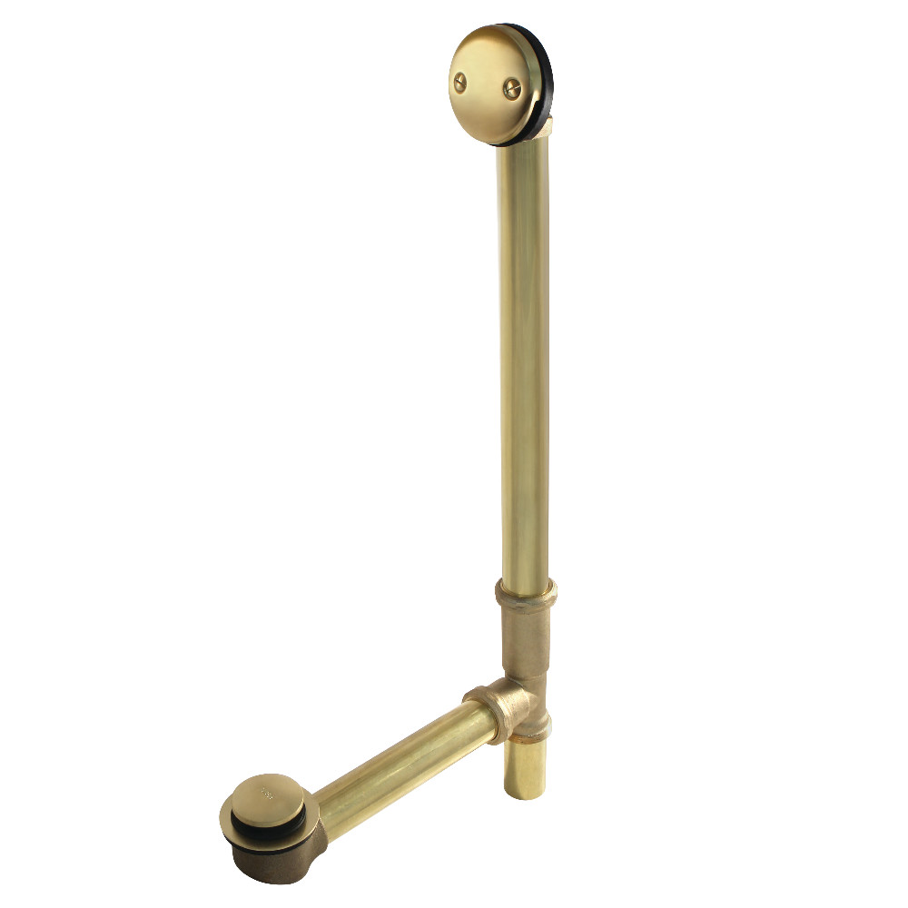 DTT2187 18 in. Tub Waste & Overflow with Tip Toe Drain, Brushed Brass