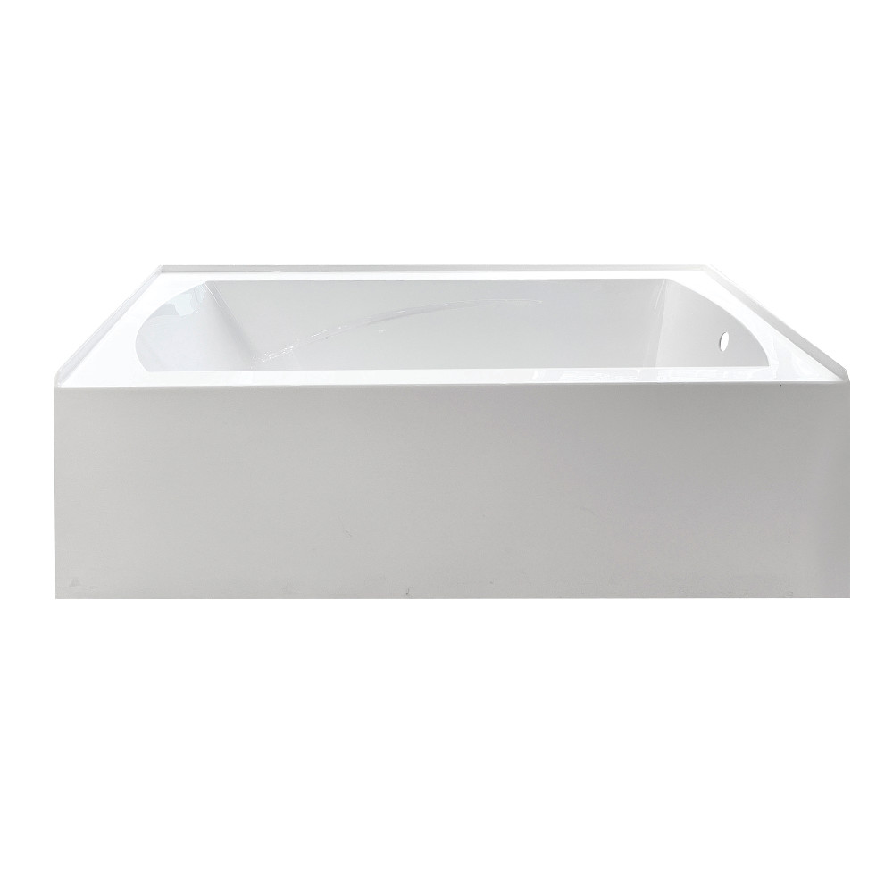 60 in. Aqua Eden Oriel Acrylic Alcove Tub with Right Hand Drain Hole, White -  FurnOrama, FU3011009