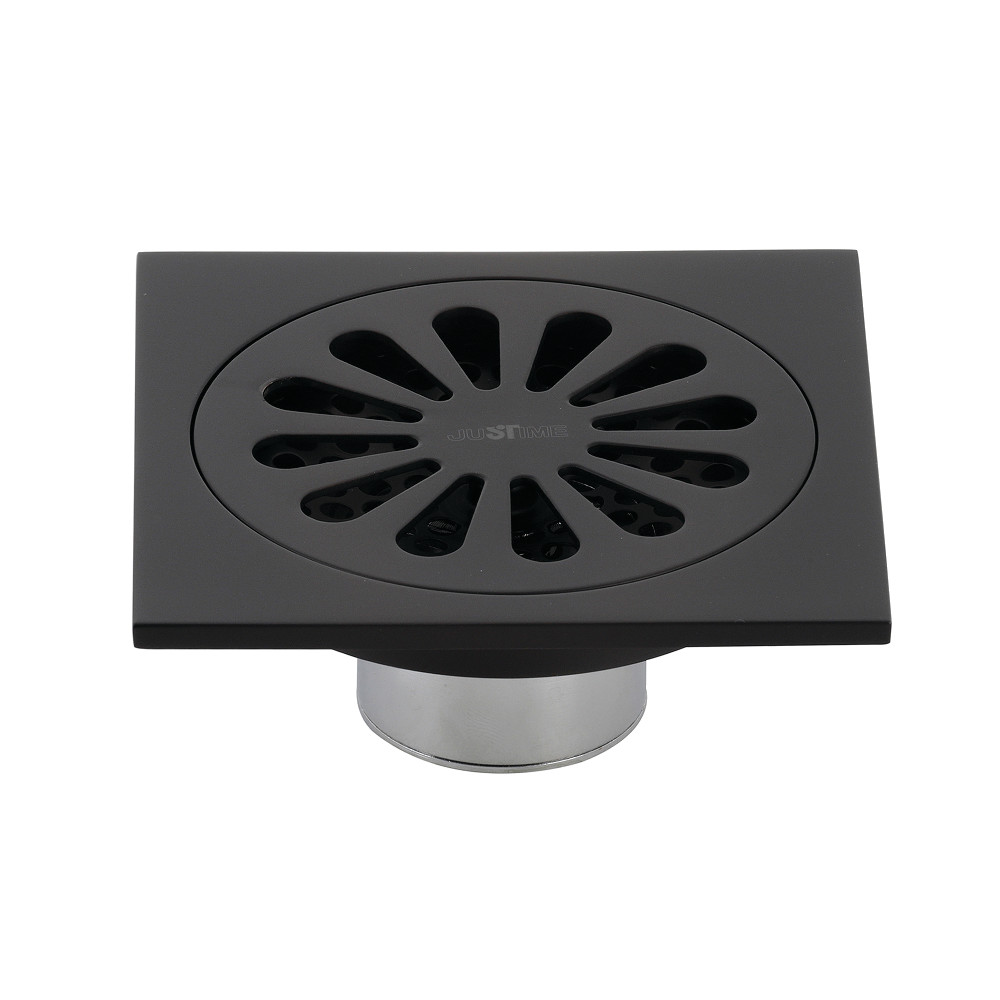 BSF4161MB 4 in. Watercourse Sunburst Square Grid Shower Drain, Matte Black