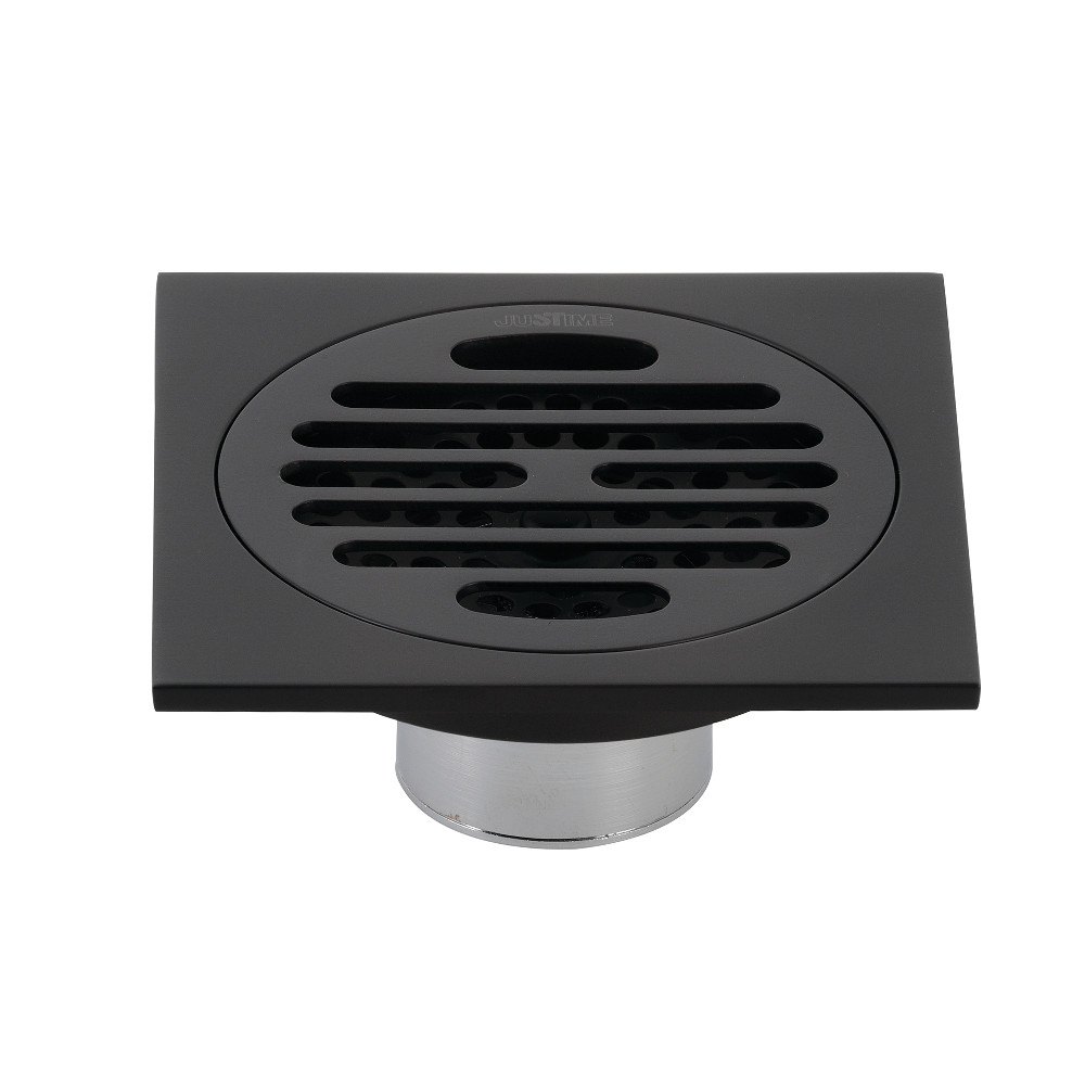 BSF4262MB 4 in. Watercourse Symmetric Square Grid Shower Drain, Matte Black