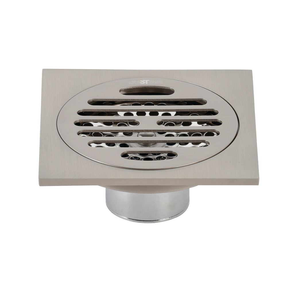 BSF4262BN 4 in. Watercourse Symmetric Square Grid Shower Drain, Brushed Nickel