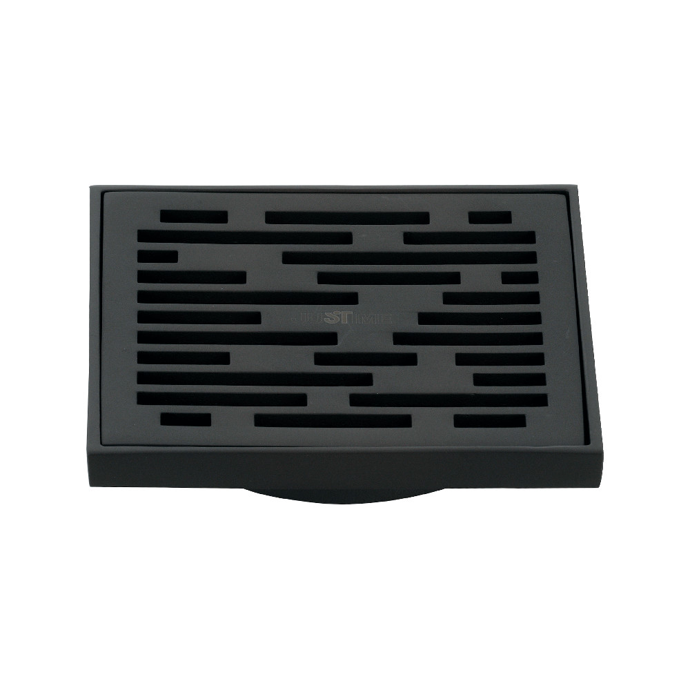 BSF6310MB 4 in. Watercourse Transit Square Grid Shower Drain, Matte Black