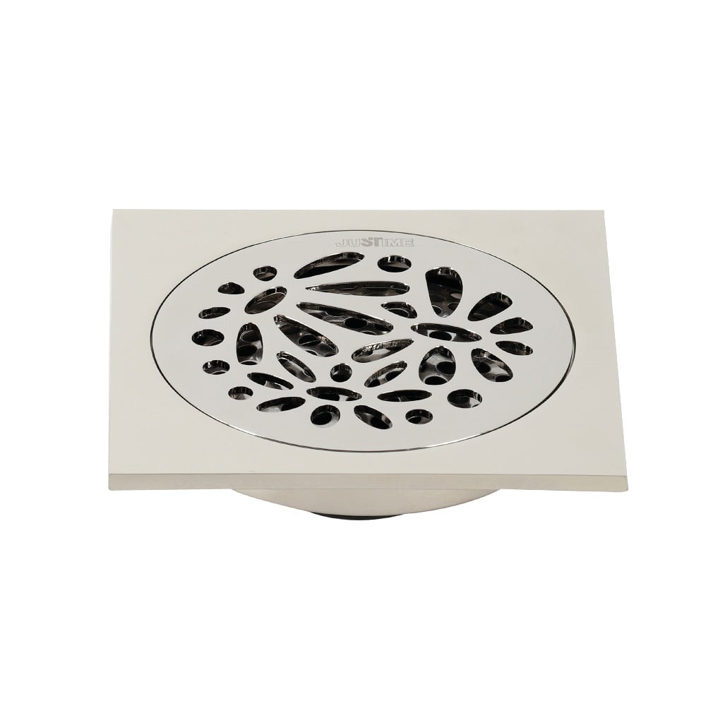 Watercourse Floral Square Grid Shower Drain - Polished Nickel - 4 in -  FurnOrama, FU3014208