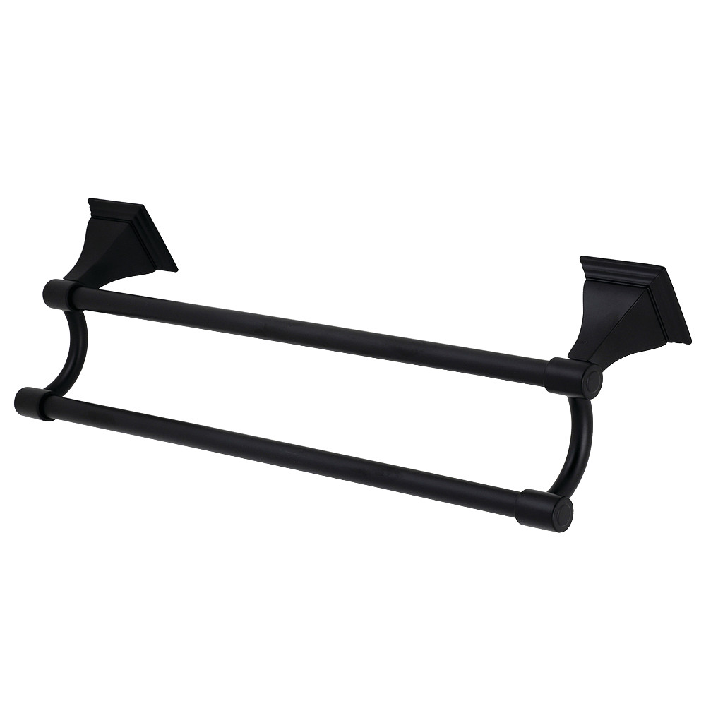 18 in. Monarch Dual Towel Bar, Matte Black