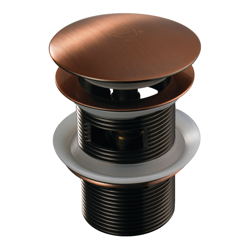VTDESHOEAC Trimscape Toe-Touch Tub Drain with Overflow, Antique Copper