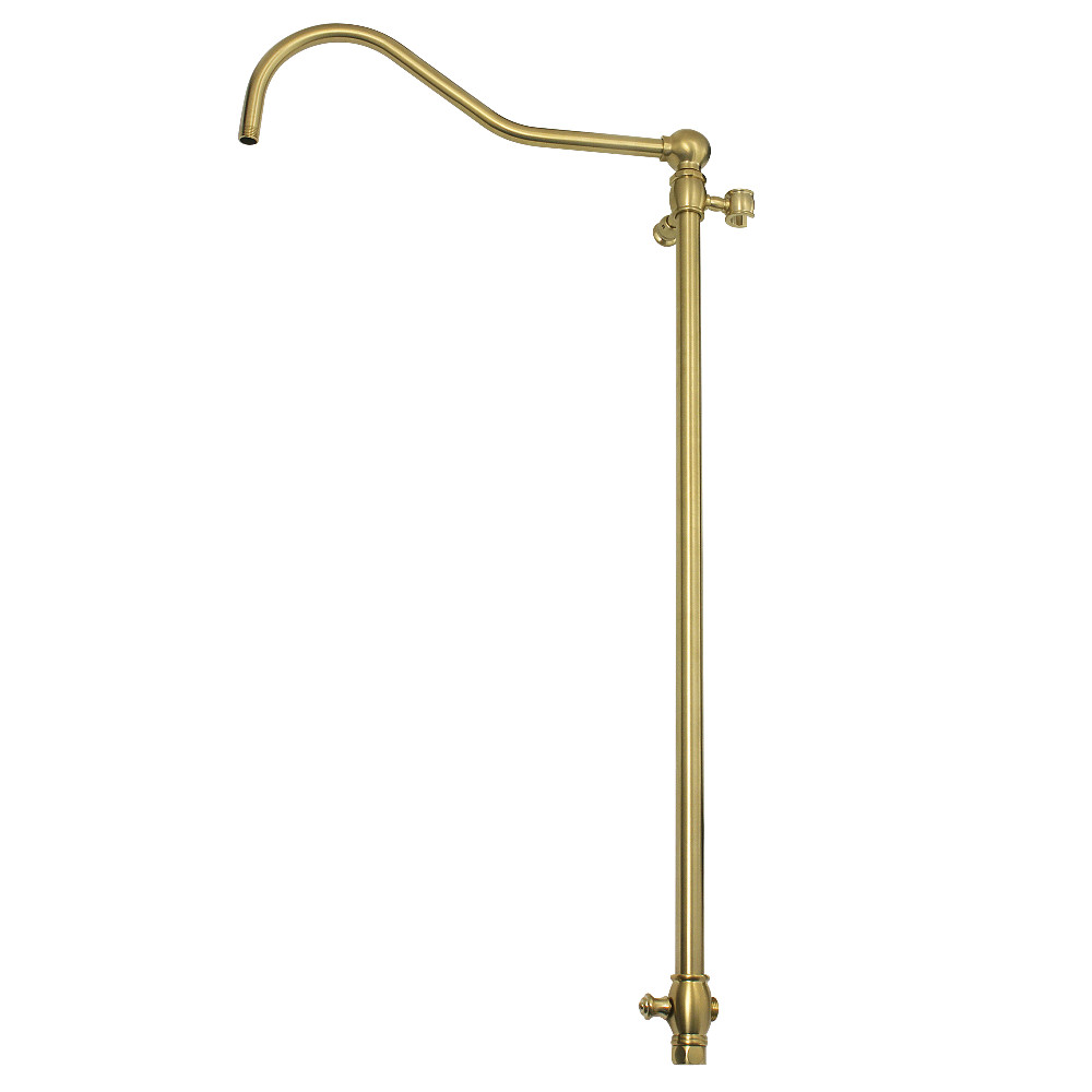 Vintage 60 in. Shower Riser with 17 in. Shower Arm, Brushed Brass