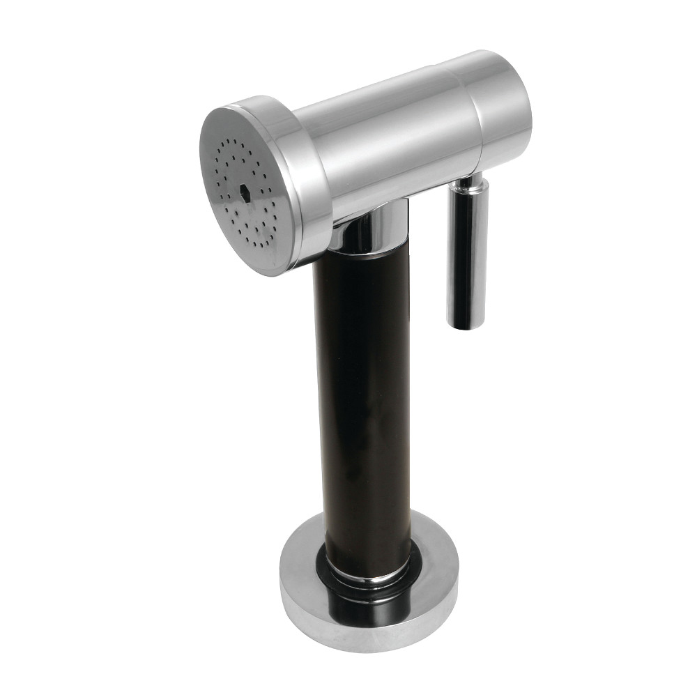 Picture of Kingston Brass KSSPR1K Brass Kitchen Side Sprayer with Black Grip, Polished Chrome