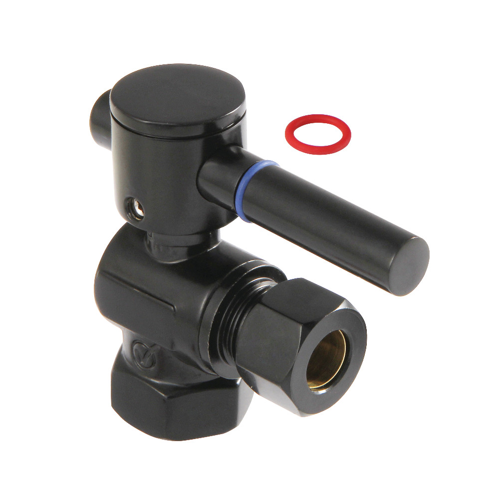 CC33100DL 0.38 in. IPS x 0.38 in. O.D. Compression Quarter-Turn Angle Stop Valve, Matte Black